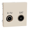 Гніздо r-TV / SAT, 2 модулі, Unica New, Schneider Electric [NU345444]