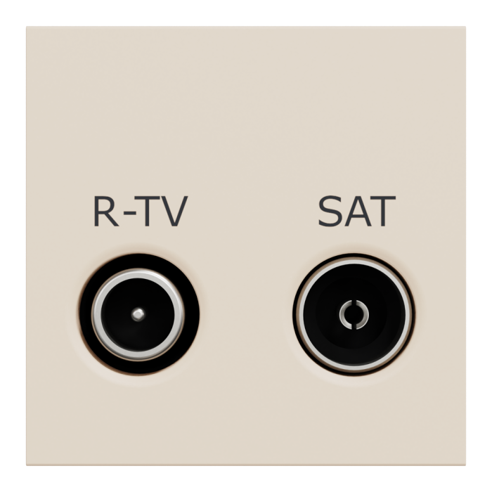 Гніздо r-TV / SAT, 2 модулі, Unica New, Schneider Electric [NU345444]