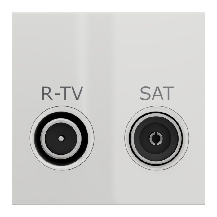 Гніздо r-TV / SAT, 2 модулі, білий, Unica New, Schneider Electric [NU345618]