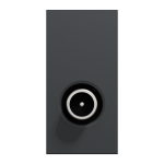 TV розетка, чорна, 1 модуль, Unica New - Schneider Electric [NU346154]