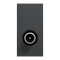 TV розетка, 1 модуль, чорна, Unica New, Schneider Electric [NU346154]