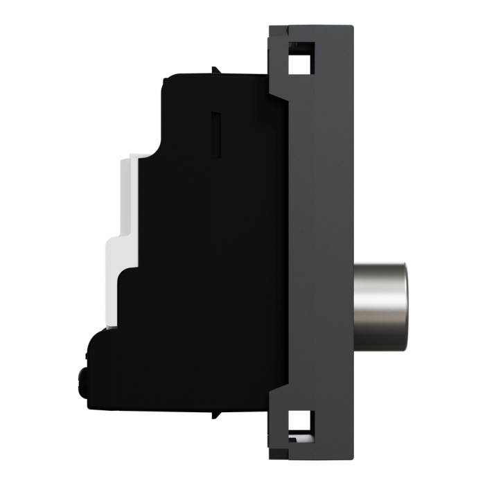 TV розетка, 1 модуль, чорна, Unica New, Schneider Electric [NU346154]