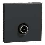 TV розетка, чорна, 2 модулі, Unica New - Schneider Electric [NU346254]