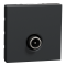 TV розетка, 2 модулі, чорна, Unica New, Schneider Electric [NU346254]