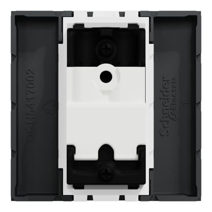 TV розетка, 2 модулі, чорна, Unica New, Schneider Electric [NU346254]