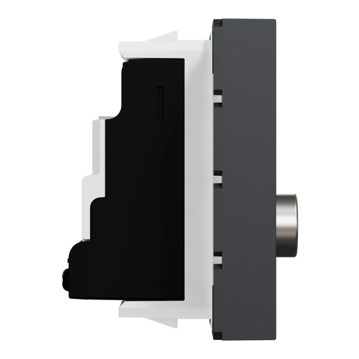 TV розетка, 2 модулі, чорна, Unica New, Schneider Electric [NU346254]