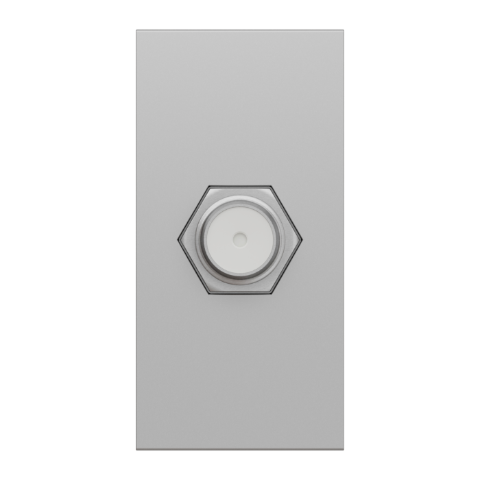 TV розетка, 1 модуль, алюмінієва, Unica New, Schneider Electric [NU346830]