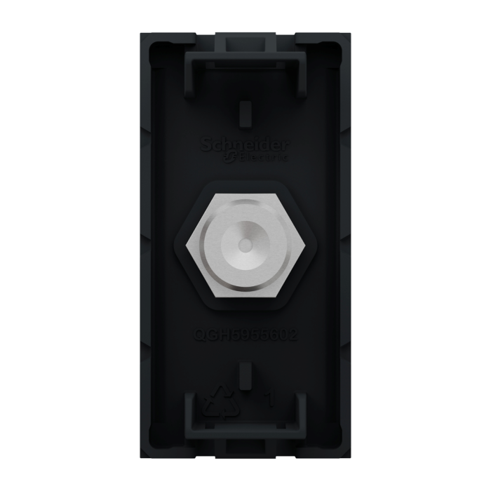 TV розетка, 1 модуль, чорна, Unica New, Schneider Electric [NU346854]