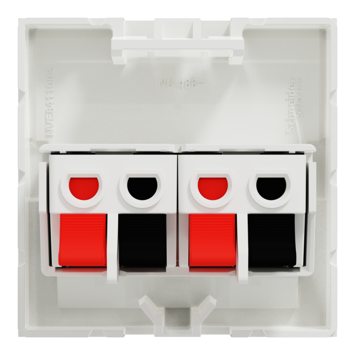 Гніздо гучномовця, 2 модулі, біла, Unica New, Schneider Electric [NU348618]