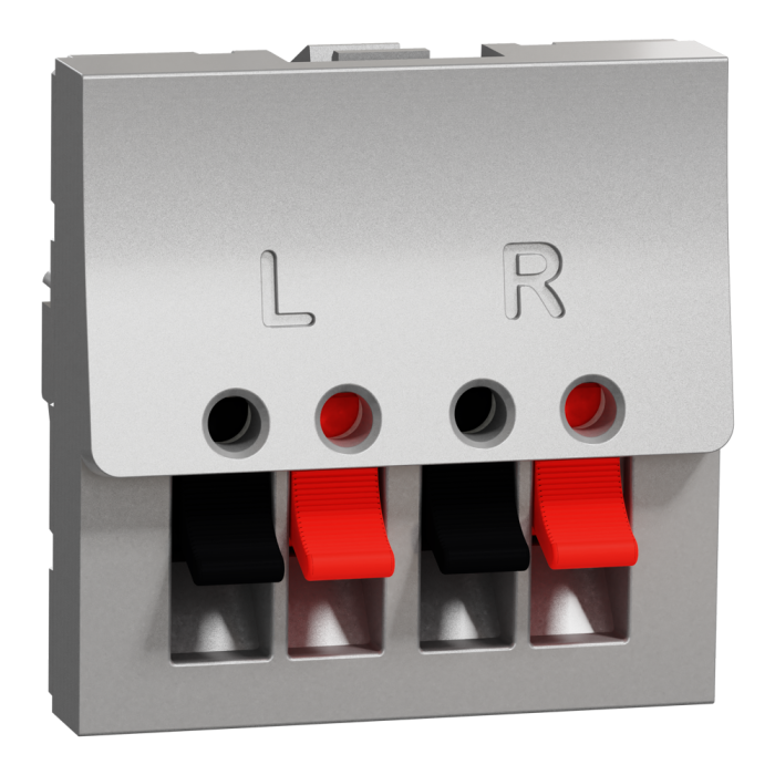 Гніздо гучномовця, 2 модулі, алюмінієва, Unica New, Schneider Electric [NU348630]
