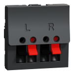 Гніздо гучномовця, чорна, 2 модулі, Unica New - Schneider Electric [NU348654]