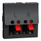 Гніздо гучномовця, 2 модулі, чорна, Unica New, Schneider Electric [NU348654]