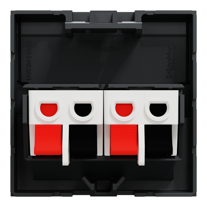 Гніздо гучномовця, 2 модулі, чорна, Unica New, Schneider Electric [NU348654]