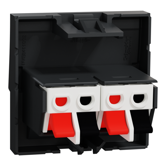 Гніздо гучномовця, 2 модулі, чорна, Unica New, Schneider Electric [NU348654]