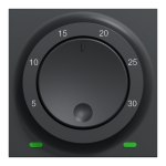 Термостат, чорний, 2 модулі, Unica New - Schneider Electric [NU350154]