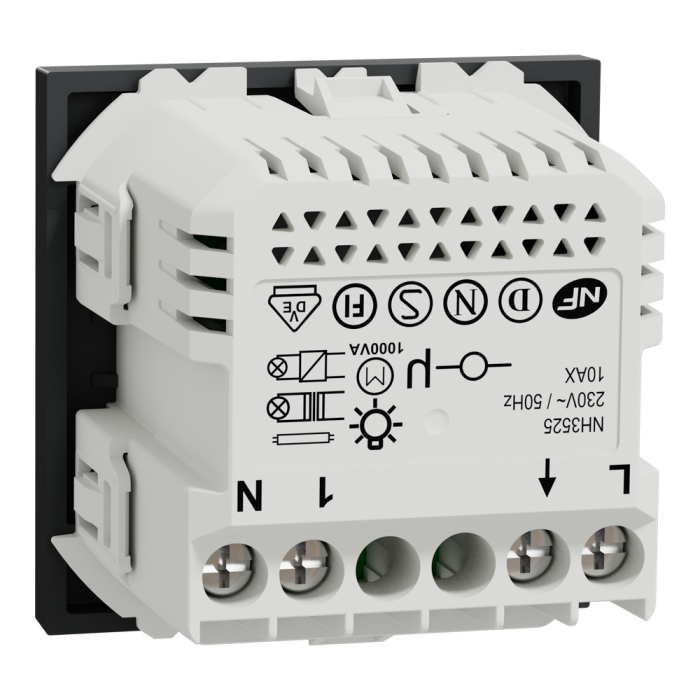 Датчик руху, 10 А, 2 модулі, чорний, Unica New, Schneider Electric [NU352554]