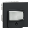 Датчик руху, чорний, 10 А, 2 модулі, Unica New - Schneider Electric [NU352554]