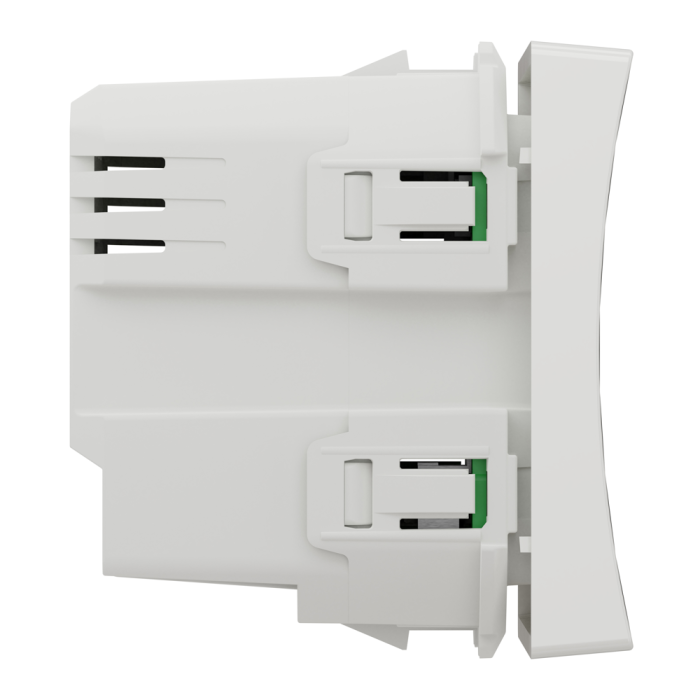 Таймер, 1-клавішний, 10 А, 2 модулі, білий, Unica New, Schneider Electric [NU353518]