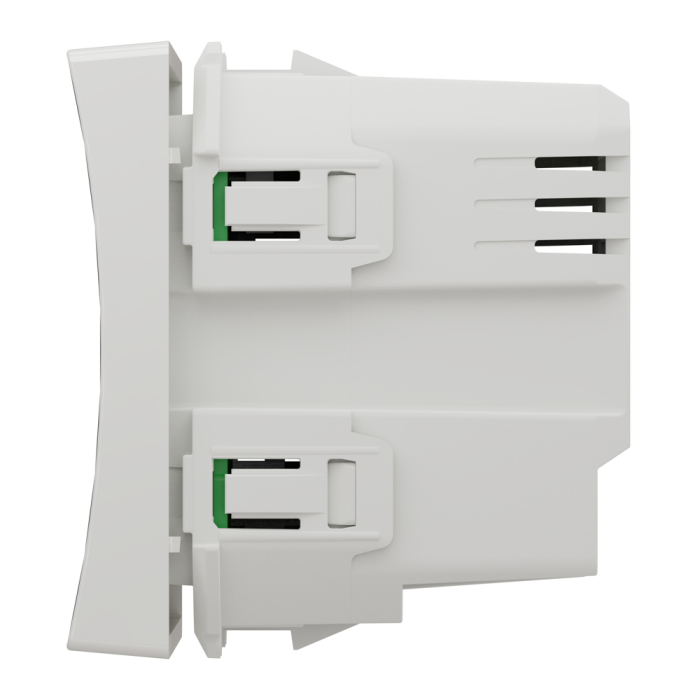 Таймер, 1-клавішний, 10 А, 2 модулі, білий, Unica New, Schneider Electric [NU353518]