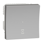 Таймер, алюмінієвий, 1-клавішний, 10 А, 2 модулі, Unica New - Schneider Electric [NU353530]