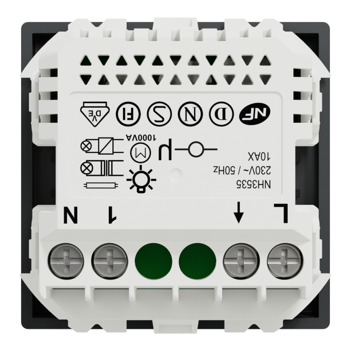 Таймер, 1-клавішний, 10 А, 2 модулі, чорний, Unica New, Schneider Electric [NU353554]