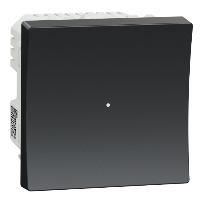 Таймер, 1-клавішний, 10 А, 2 модулі, чорний, Unica New, Schneider Electric [NU353554]