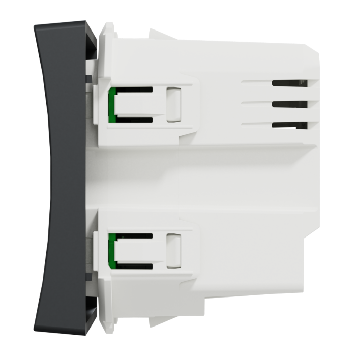 Таймер, 1-клавішний, 10 А, 2 модулі, чорний, Unica New, Schneider Electric [NU353554]