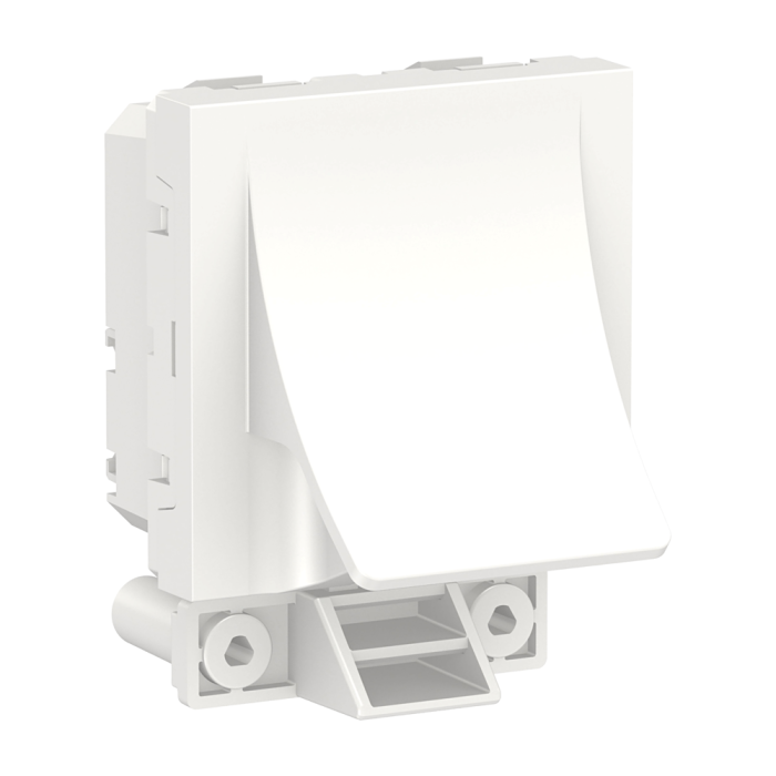 Вивід кабелю, 16 А, 2 модулі, білий, Unica New, Schneider Electric [NU386218]