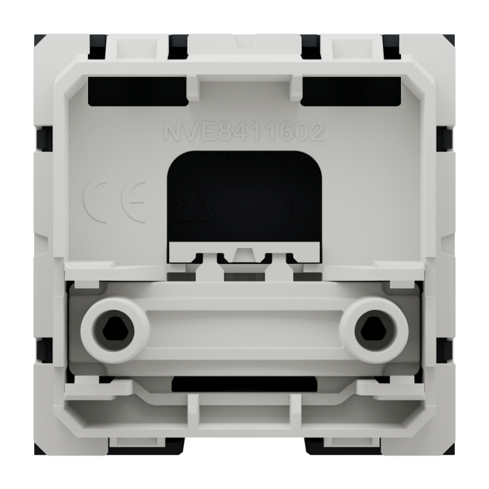 Вивід кабелю, 16 А, 2 модулі, чорний, Unica New, Schneider Electric [NU386254]