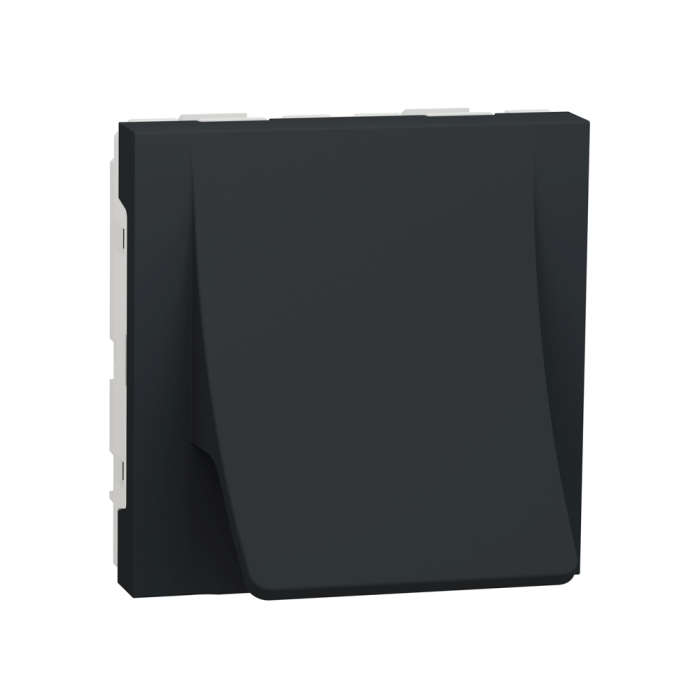 Вивід кабелю, 16 А, 2 модулі, чорний, Unica New, Schneider Electric [NU386254]