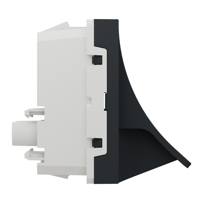 Вивід кабелю, 16 А, 2 модулі, чорний, Unica New, Schneider Electric [NU386254]