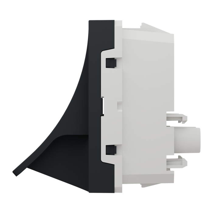 Вивід кабелю, 16 А, 2 модулі, чорний, Unica New, Schneider Electric [NU386254]