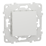 Вимикач, білий, 1-клавішний, 10 А, 2 модулі, Unica New - Schneider Electric [NU520118]