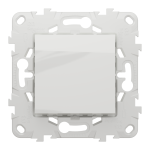 Вимикач, білий, 1-клавішний, 10 А, 2 модулі, Unica New - Schneider Electric [NU520118]
