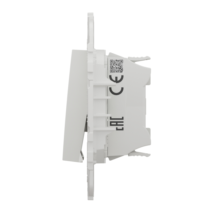 Вимикач, 1-клавішний, 10 А, 2 модулі, білий, Unica New, Schneider Electric [NU520118]