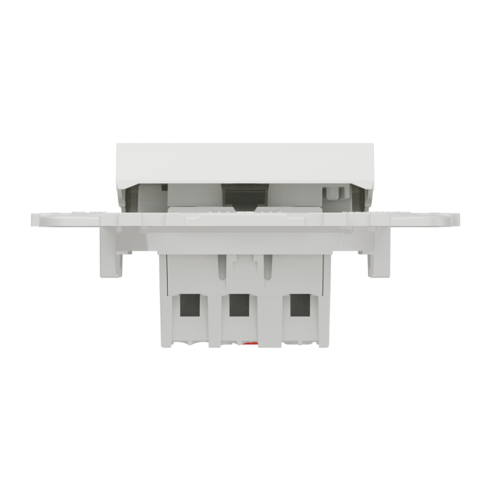 Вимикач, 1-клавішний, 10 А, 2 модулі, білий, Unica New, Schneider Electric [NU520118N]