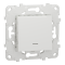 Вимикач, 1-клавішний, 10 А, 2 модулі, білий, Unica New, Schneider Electric [NU520118N]