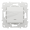 Вимикач, 1-клавішний, 10 А, 2 модулі, білий, Unica New, Schneider Electric [NU520118N]