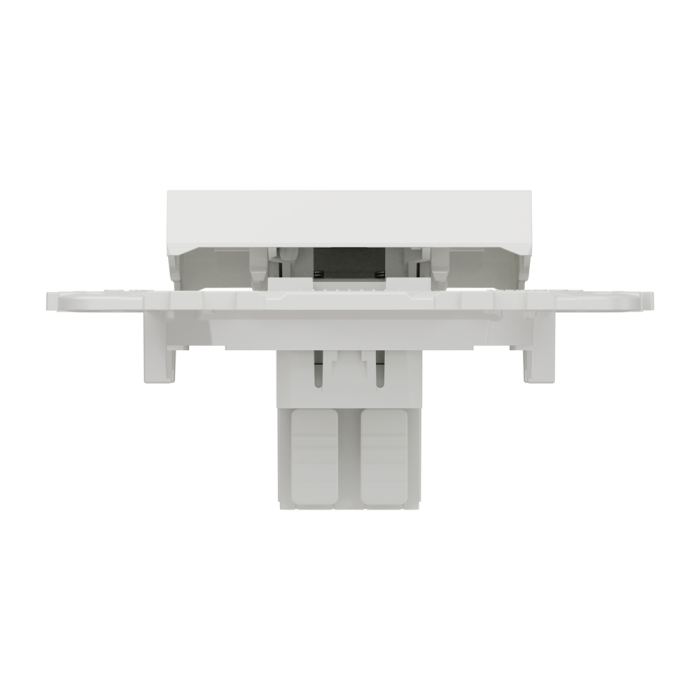 Вимикач, 1-клавішний, 10 А, 2 модулі, білий, Unica New, Schneider Electric [NU520518]