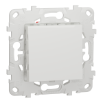 Вимикач, білий, 1-клавішний, 10 А, 2 модулі, Unica New - Schneider Electric [NU520518]