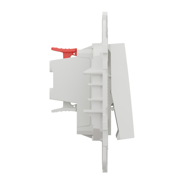 Вимикач, 1-клавішний, 10 А, 2 модулі, білий, Unica New, Schneider Electric [NU520518]