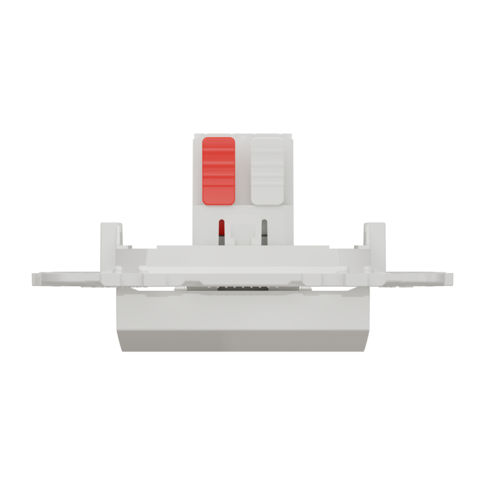 Вимикач, 1-клавішний, 10 А, 2 модулі, білий, Unica New, Schneider Electric [NU520518]