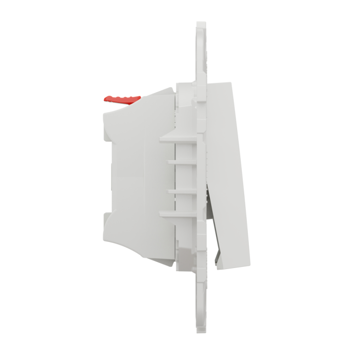 Кнопка, 1-клавішна, 10 А, 2 модулі, біла, Unica New, Schneider Electric [NU520618]