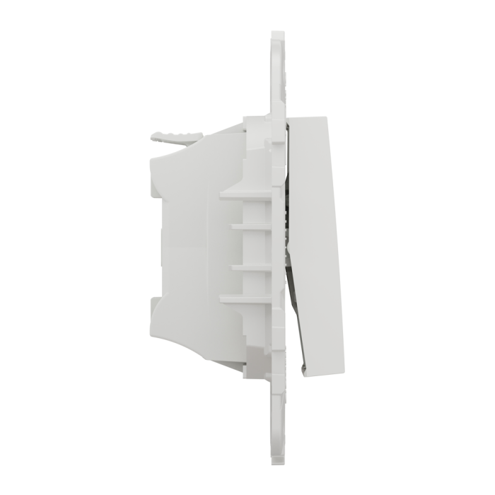 Вимикач, 2-клавішний, 10 А, 2 модулі, білий, Unica New, Schneider Electric [NU521118]