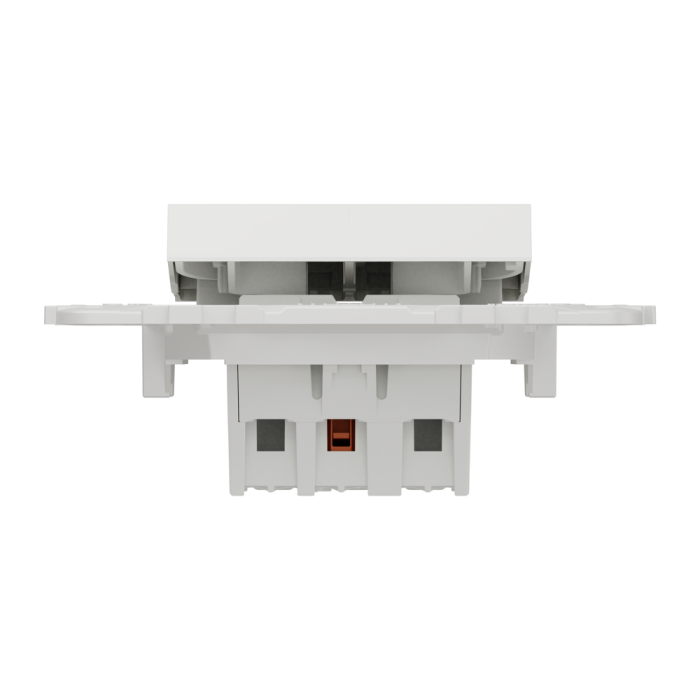 Вимикач, 2-клавішний, 10 А, 2 модулі, білий, Unica New, Schneider Electric [NU521118N]