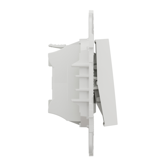 Вимикач, 2-клавішний, 10 А, 2 модулі, білий, Unica New, Schneider Electric [NU521118N]