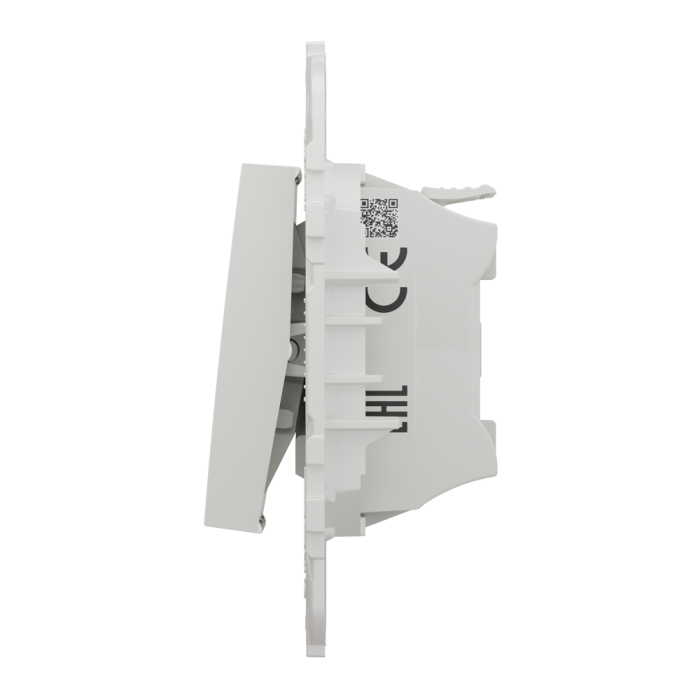 Вимикач, 2-клавішний, 10 А, 2 модулі, білий, Unica New, Schneider Electric [NU521118N]