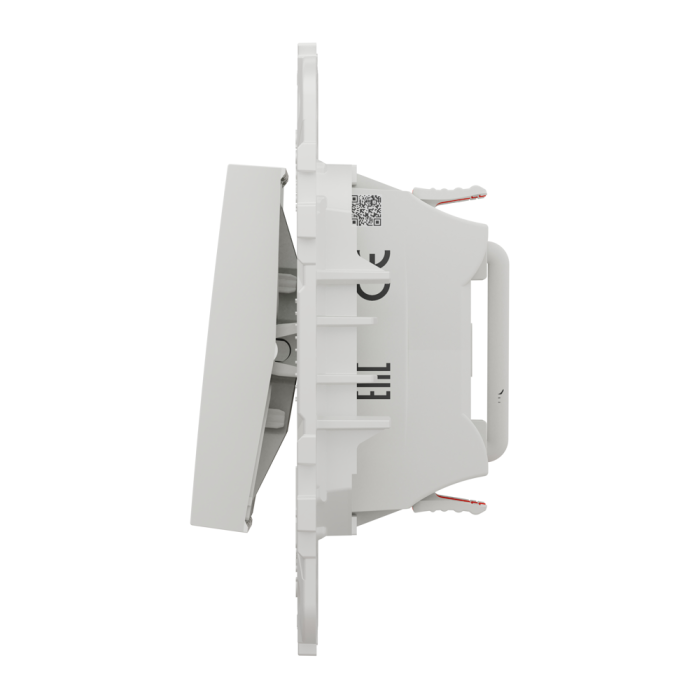 Вимикач, 2-клавішний, 10 А, 2 модулі, білий, Unica New, Schneider Electric [NU521318]