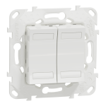 Кнопка 2-клавішна, біла, 2 модулі, Unica New - Schneider Electric [NU553118]