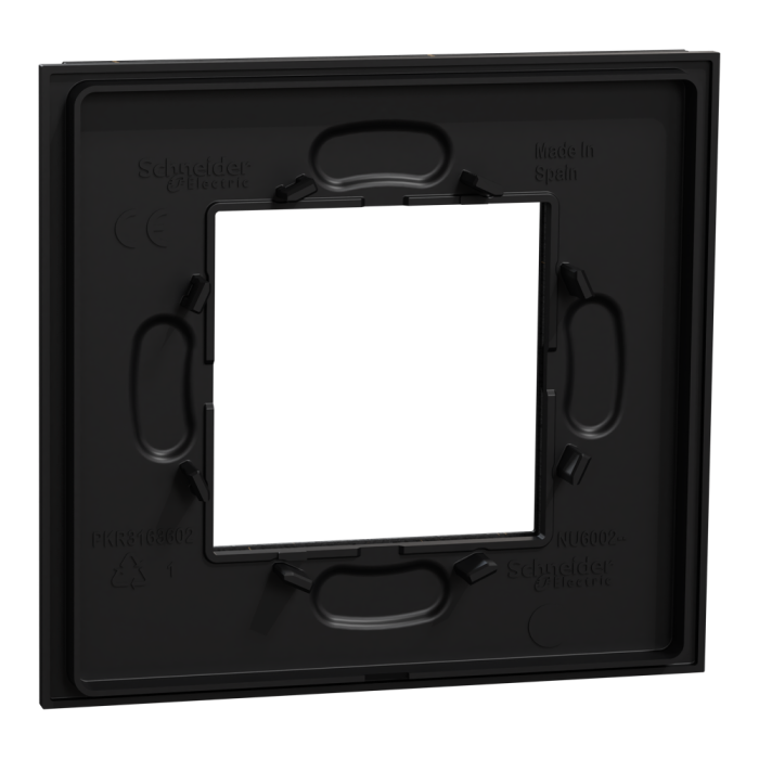 Рамка, 2 модулі, чорна, Unica New, Schneider Electric [NU600274]